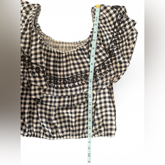 Vintage Havana Ruffle Blouse Peasant Cropped Large Milkmaid Festival  Rodeo - Picture 4 of 8